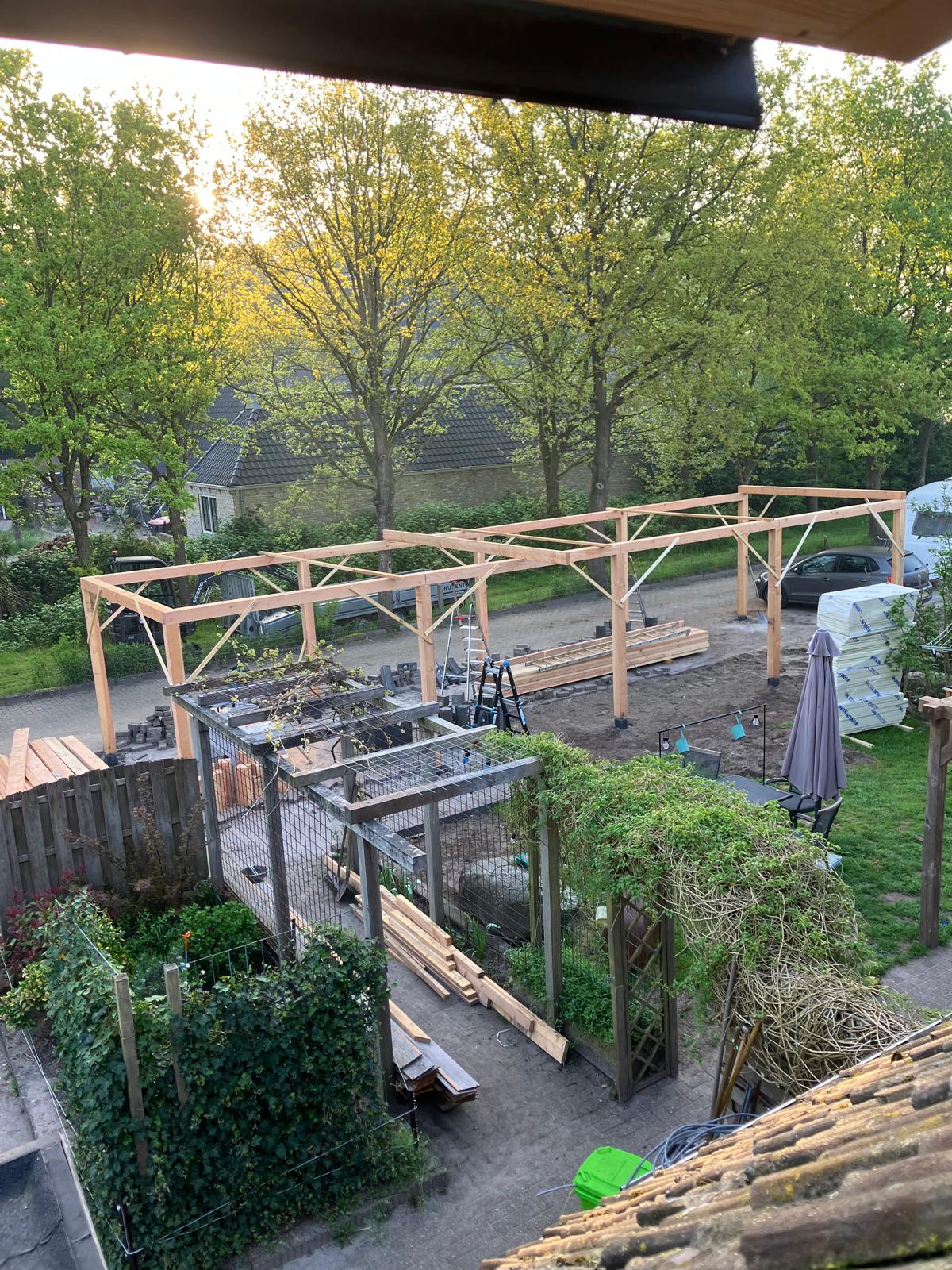 Tuin met schutting voor plaatsing