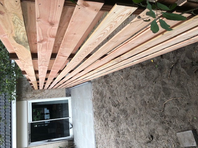 Schutting project, afgewerkt aanzicht