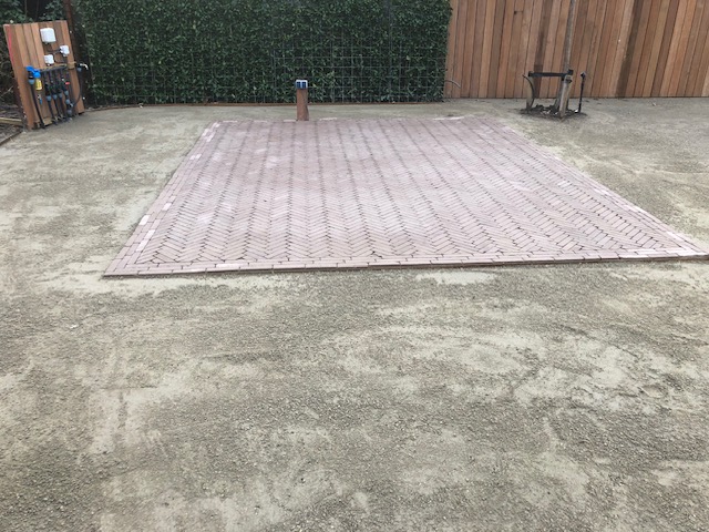 Sierbestrating project, afgewerkt terras