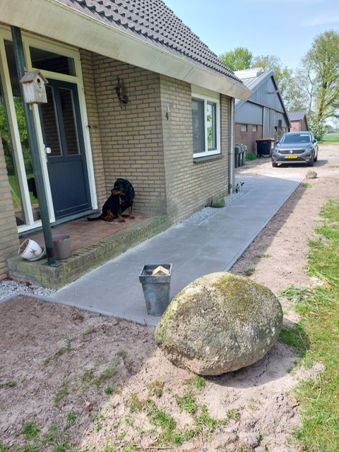 Tuinaanleg project met gazon en border